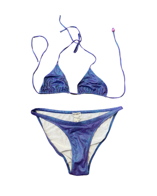Dolce & Gabbana Blue Iridescent Bikini w/ Matching Shorts