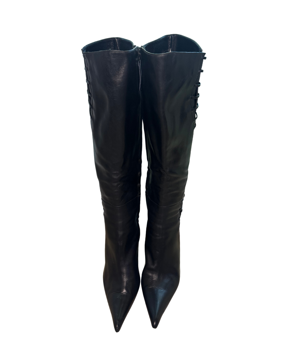 Vicini Black Cutout Boots