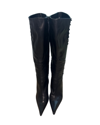 Vicini Black Cutout Boots