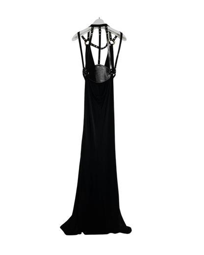Dsquared² Leather Detailed Bondage Gown