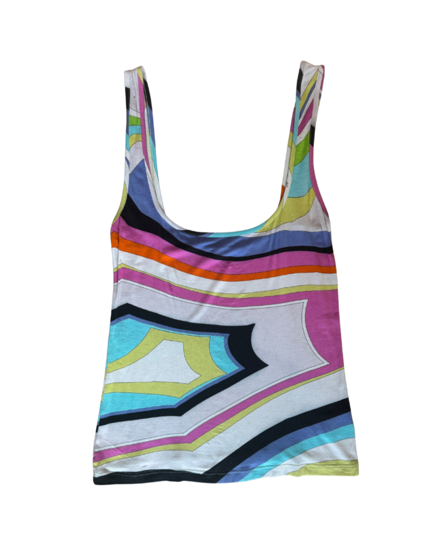Emilio Pucci Multi-Colored Tank Top