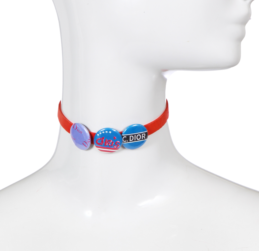 Christian Dior Button Choker Necklace