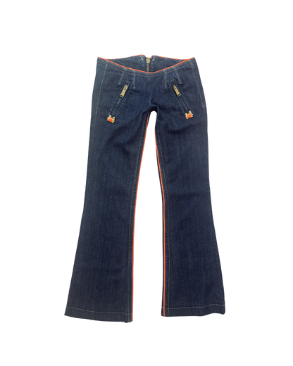 Dsquared² Low Waisted Crab Embellished Jeans