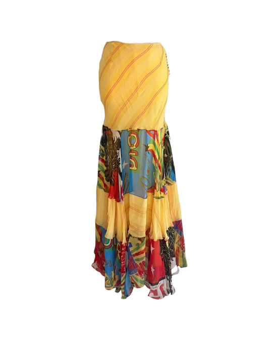 Christian Dior Rasta Mania Tiered Maxi Skirt