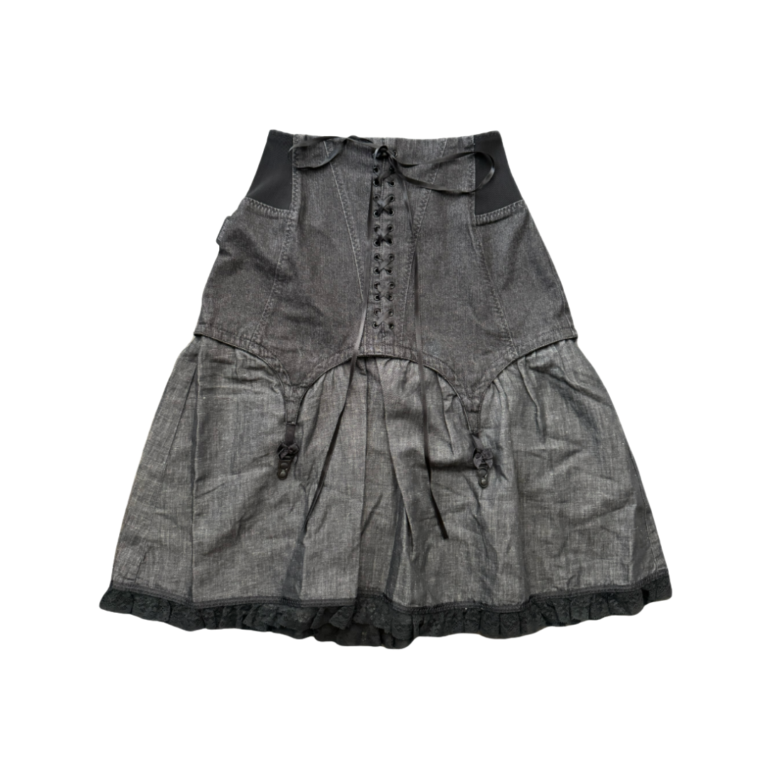 Moschino Jeans Corset Garter Skirt