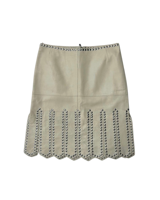 Dolce & Gabbana Leather Gladiator Skirt