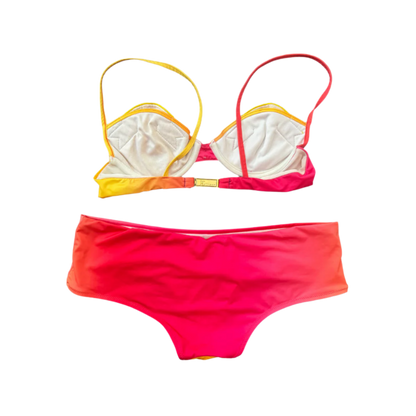 John Galliano Logo Bikini w/ Gold Gun Charm