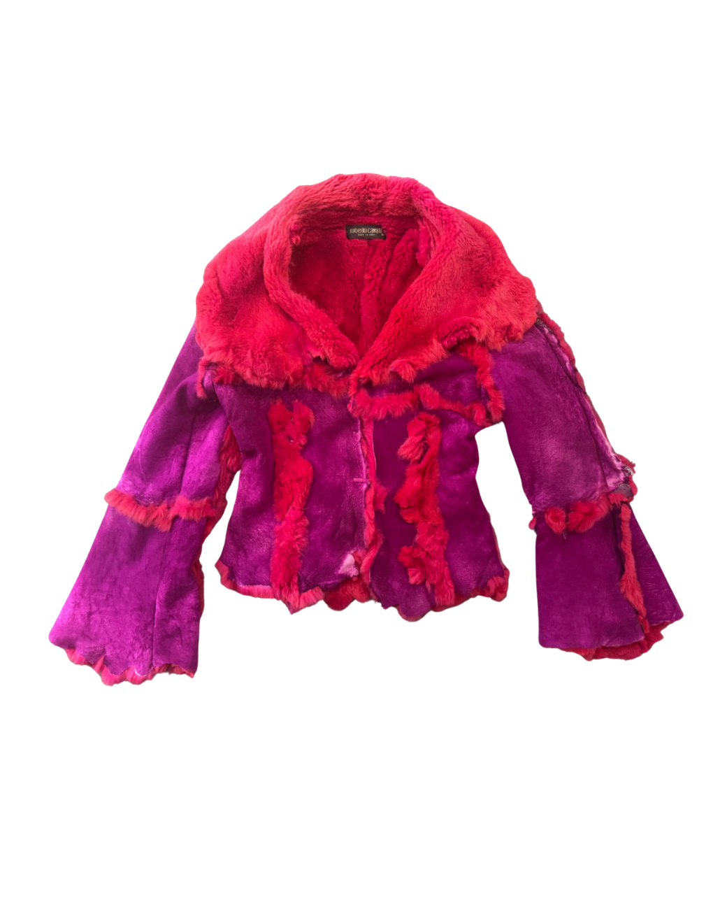 Roberto Cavalli Fuchsia Reversible Fur Coat