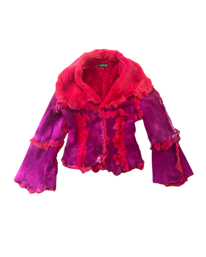 Roberto Cavalli Fuchsia Reversible Fur Coat