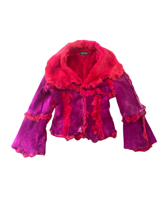 Roberto Cavalli Fuchsia Reversible Fur Coat