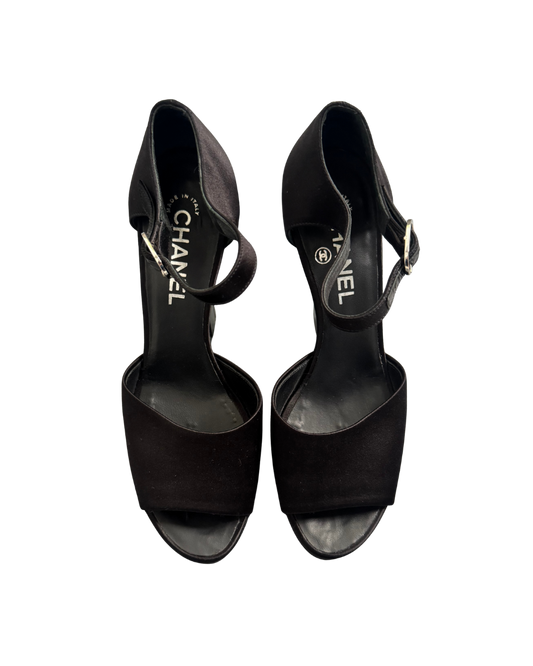 Chanel Black ‘Miami Vice’ Platform Gun Heels