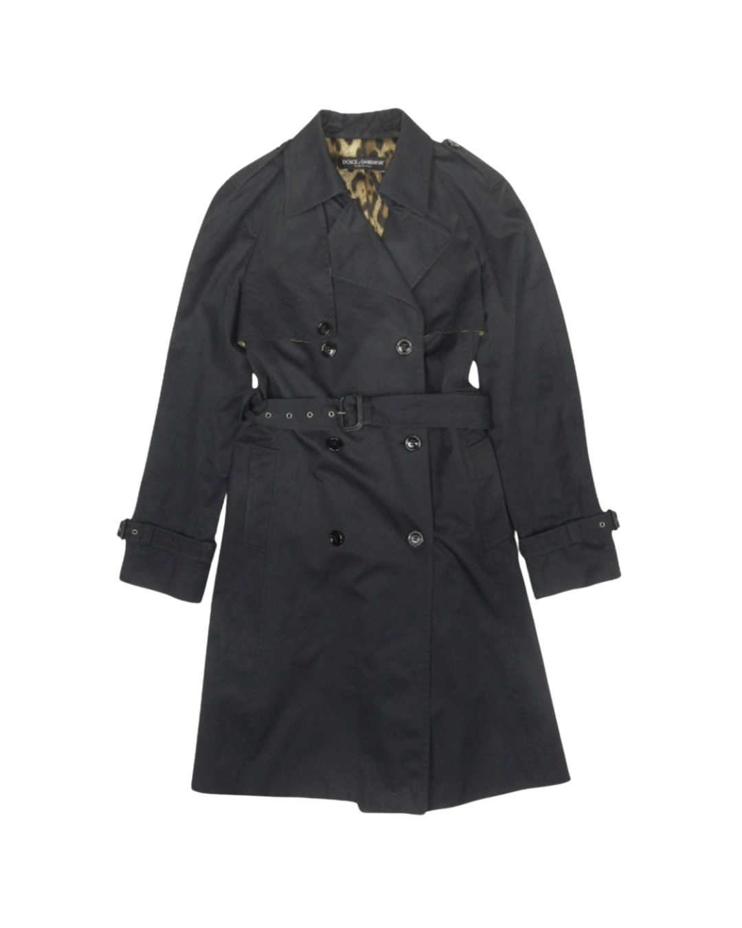 Dolce & Gabbana Black Trench Coat