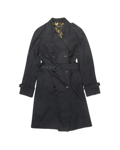 Dolce & Gabbana Black Trench Coat