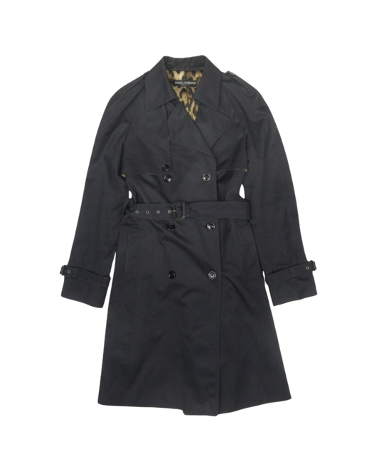 Dolce & Gabbana Black Trench Coat
