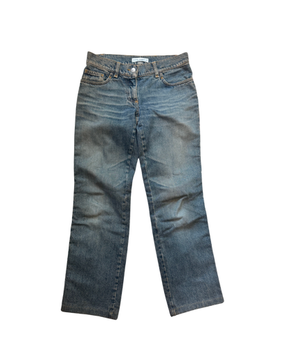 Dolce & Gabbana "21" Leather Striped Jeans