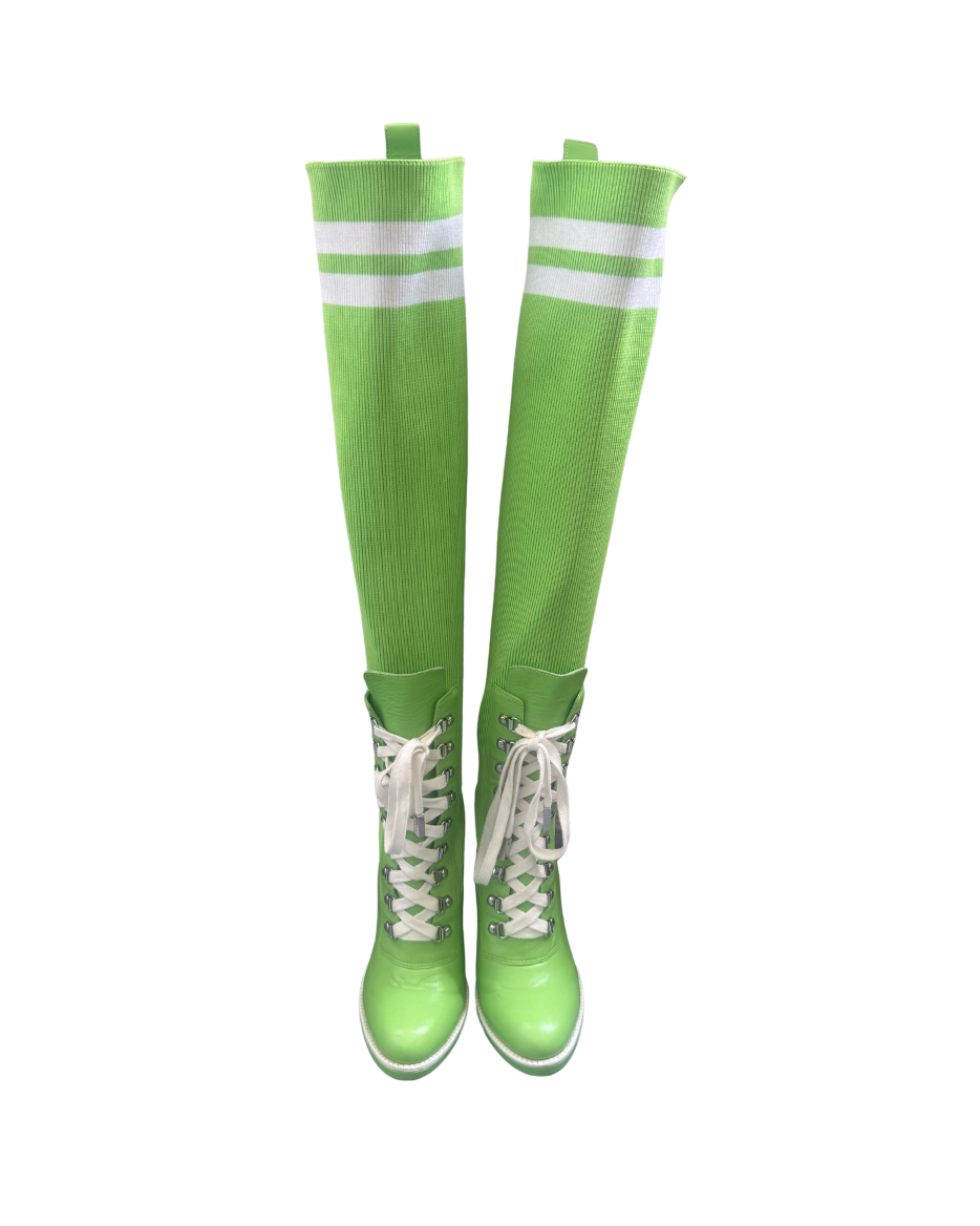 Moschino x H&M Neon Green Boots