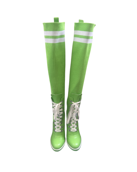 Moschino x H&M Neon Green Boots