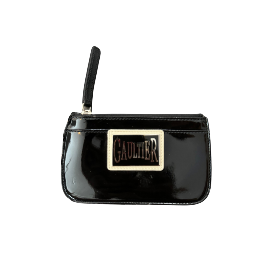 Jean Paul Gaultier Patent Leather Logo Wallet