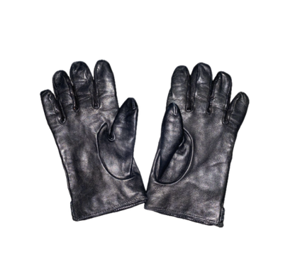 John Galliano Black Leather Gloves