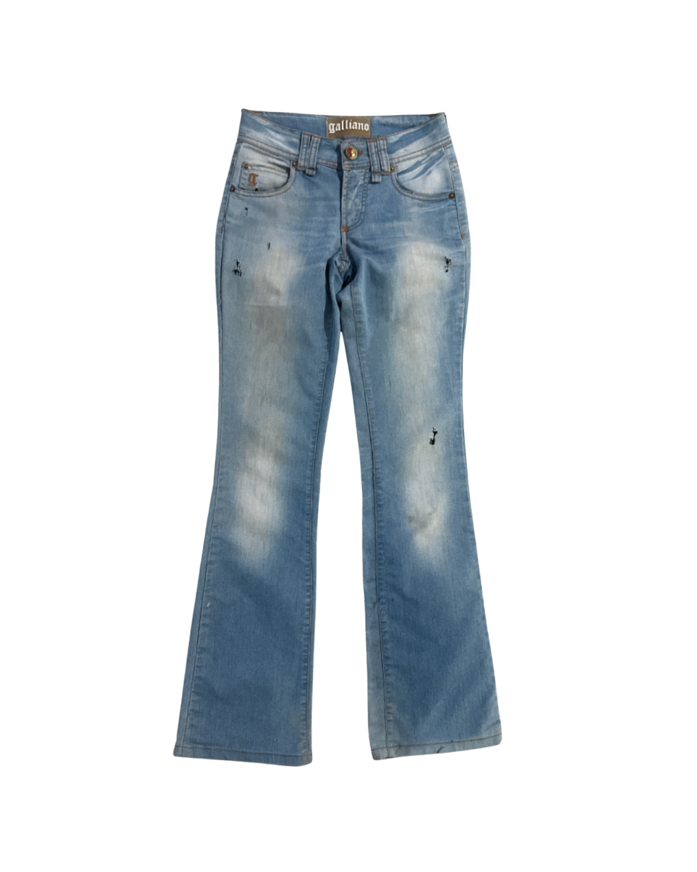 John Galliano Rhinestone Cherry Jeans