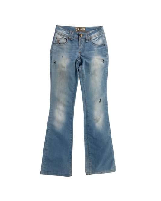 John Galliano Rhinestone Cherry Jeans