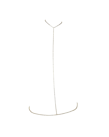 Roberto Cavalli Gold Rhinestone Body Chain