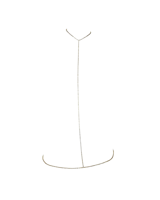 Roberto Cavalli Gold Rhinestone Body Chain