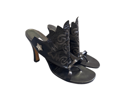 Manolo Blahnik Western Gladiator Mule Heels