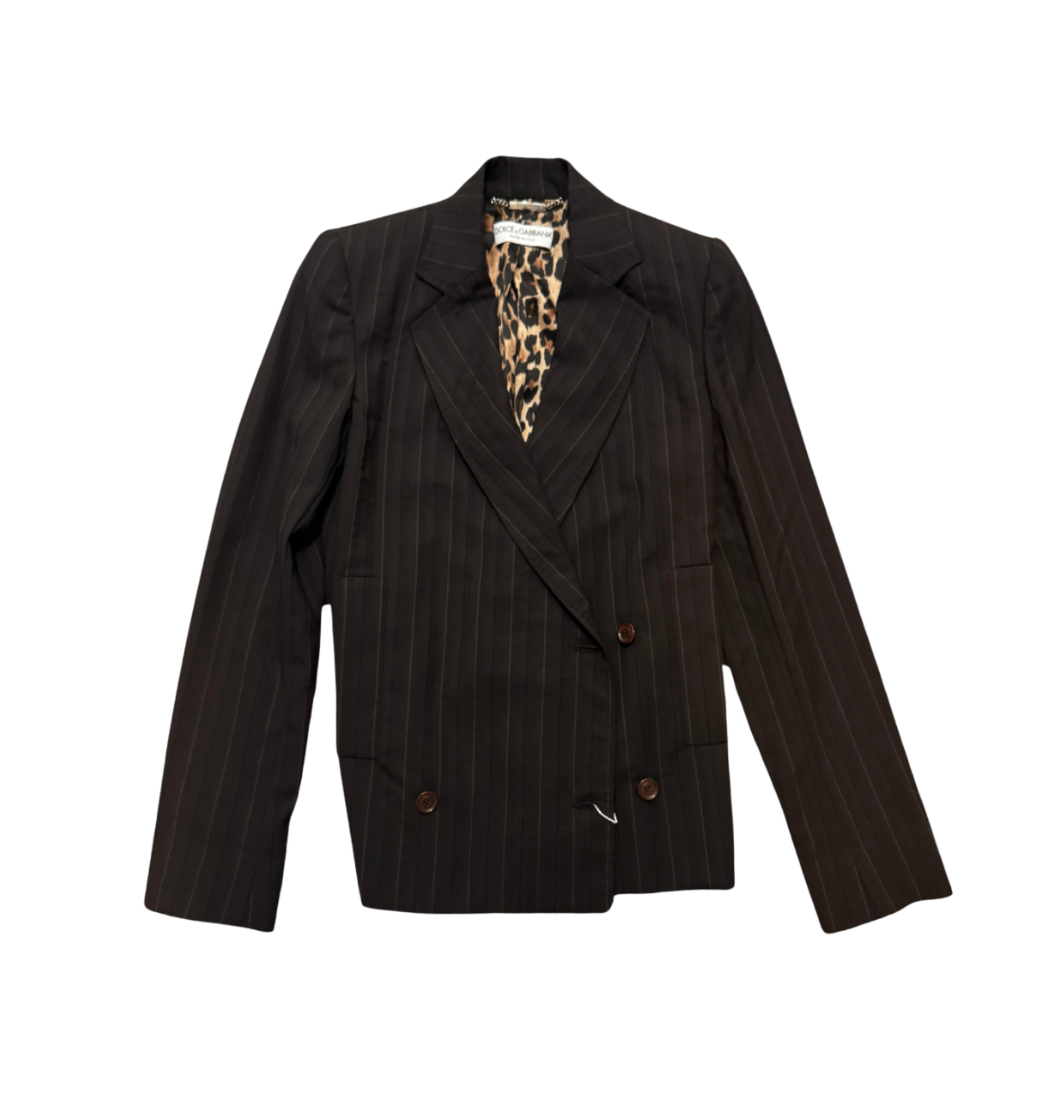 Dolce & Gabbana Double Breasted Striped Blazer