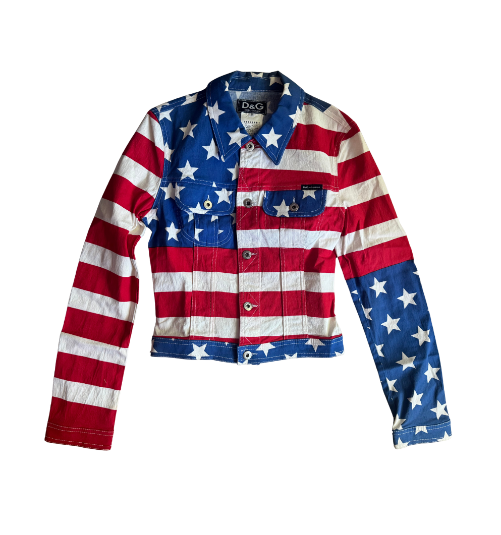 Dolce & Gabbana American Flag Denim Jacket