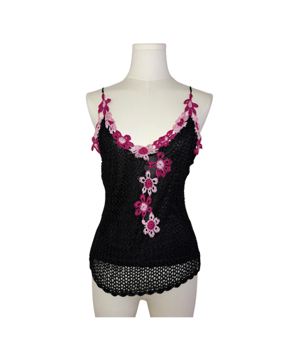 Vintage Oh Yes Floral Crochet Tank Top
