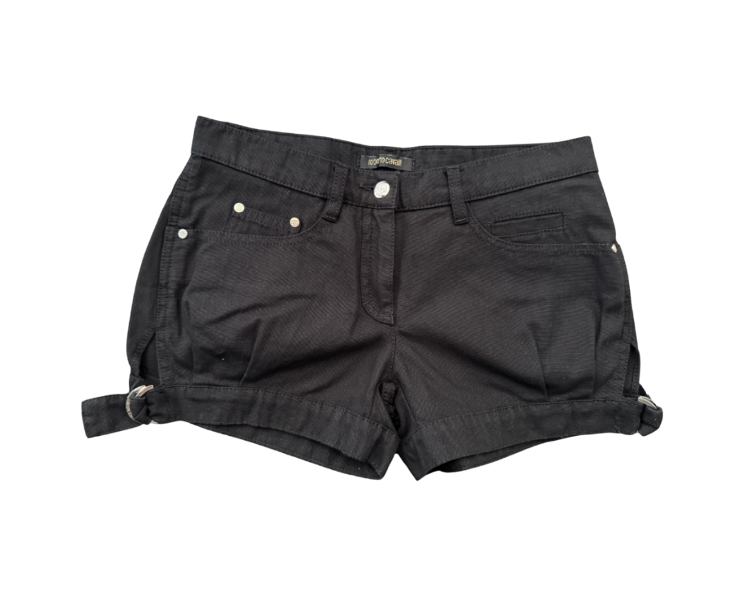 Roberto Cavalli Black Mini Shorts