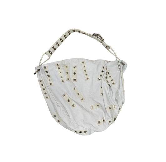 Dolce & Gabbana White Slouchy Leather Snap Bag