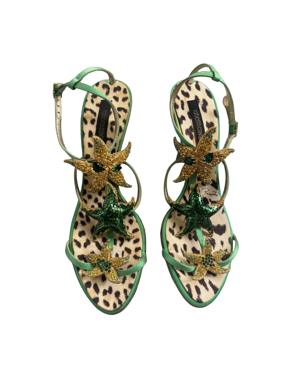 Roberto Cavalli Rhinestone Starfish Heels