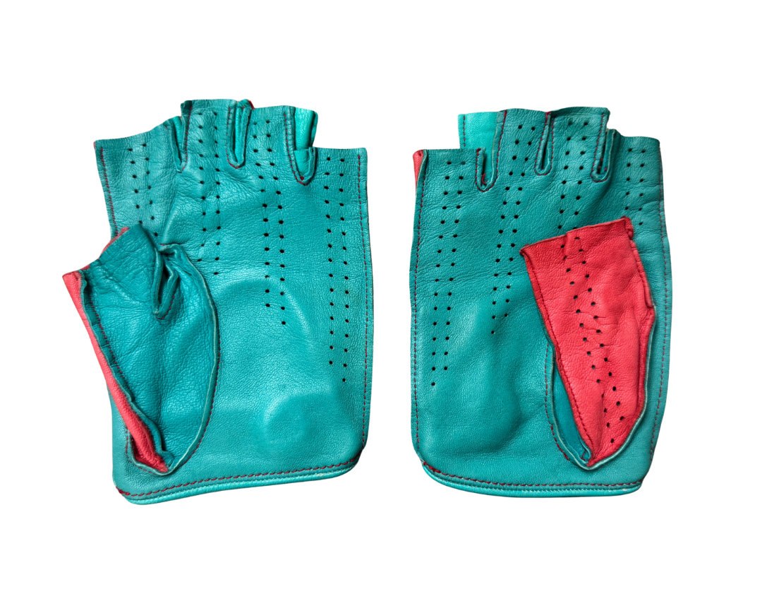 Dsquared² Orange & Blue Fingerless Gloves