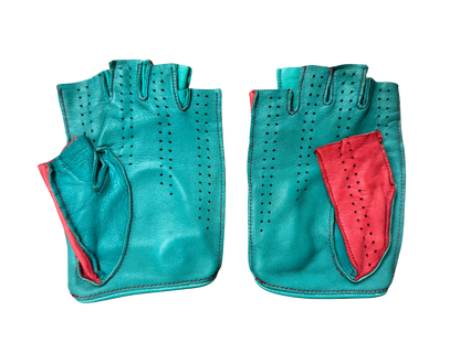 Dsquared² Orange & Blue Fingerless Gloves