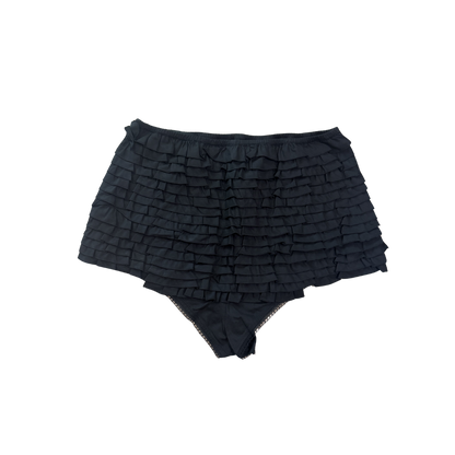 Dsquared² Black Ruffle Micro Mini Shorts