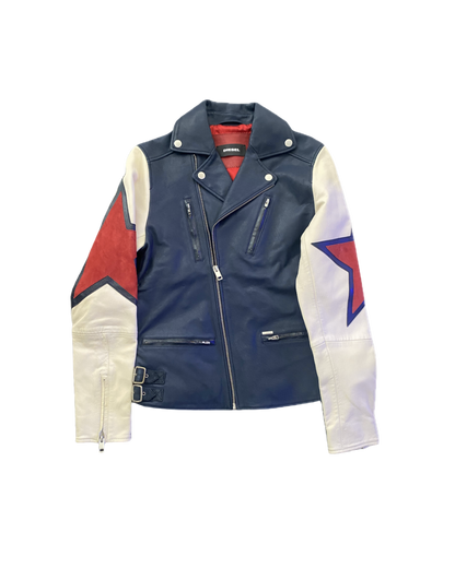 Diesel Suede & Leather Star Riders Jacket