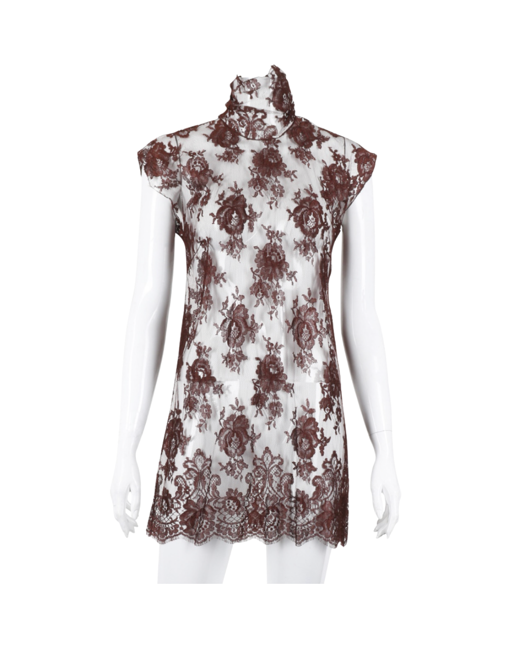 Dolce & Gabbana Brown Lace Tunic Top
