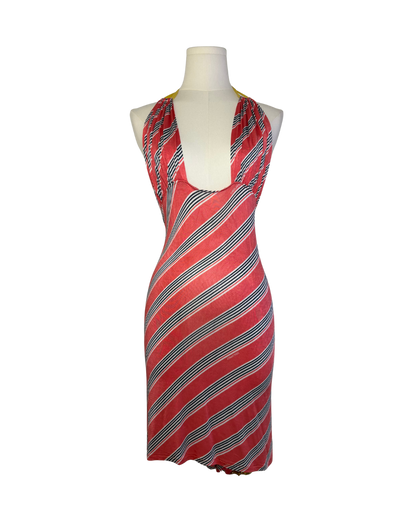 Dsquared² Striped Halter Dress