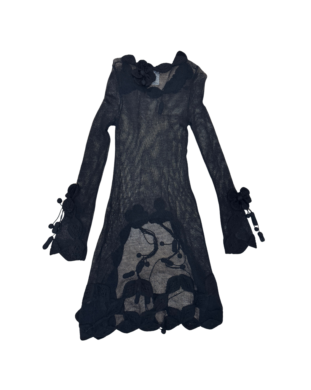 Chanel Camellia Applique Knit Dress