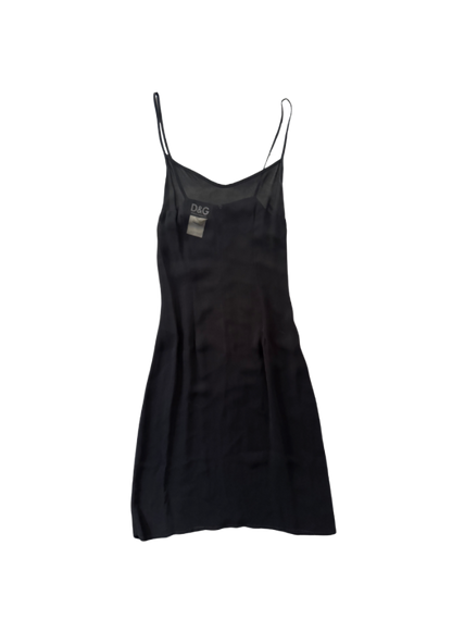 Dolce & Gabbana Sheer Black Midi Slip