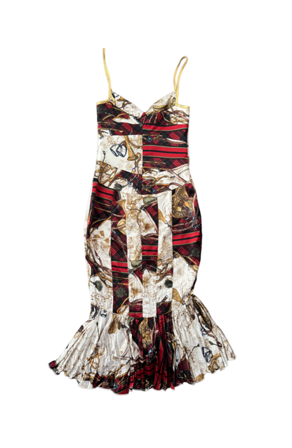 Just Cavalli Equestrian Bustier Ruffle Dress