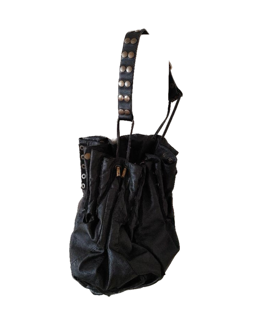 Dolce & Gabbana Black Slouchy Leather Snap Bag