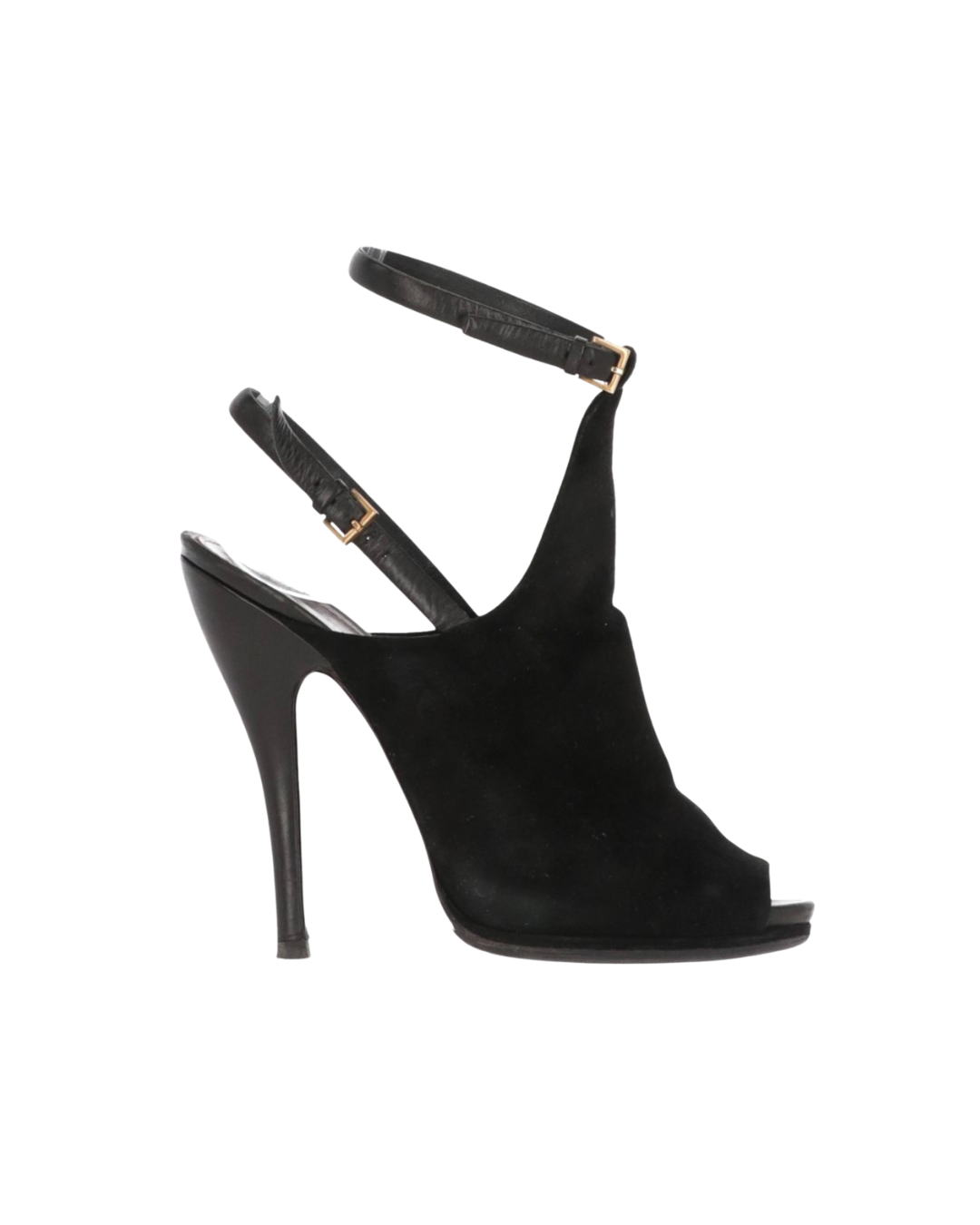 Gucci Suede Peep Toe Booties