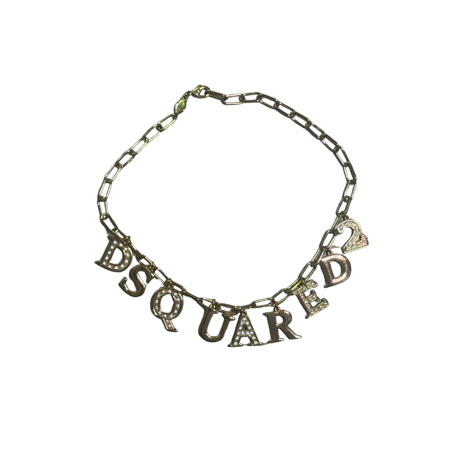 Dsquared² Rhinestone Logo Choker/Bracelet