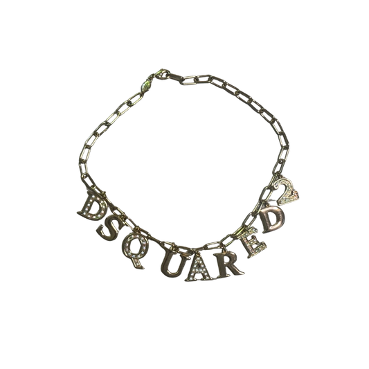 Dsquared² Rhinestone Logo Choker/Bracelet