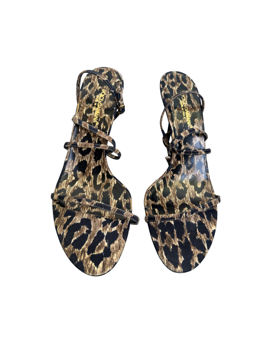 Dolce & Gabbana Leopard Strappy Heels