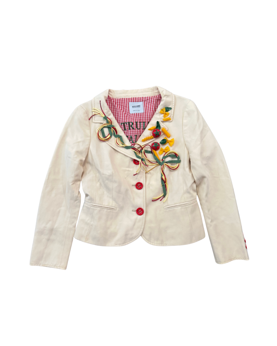 Moschino Cheap & Chic “Truly Italian” Pasta Blazer
