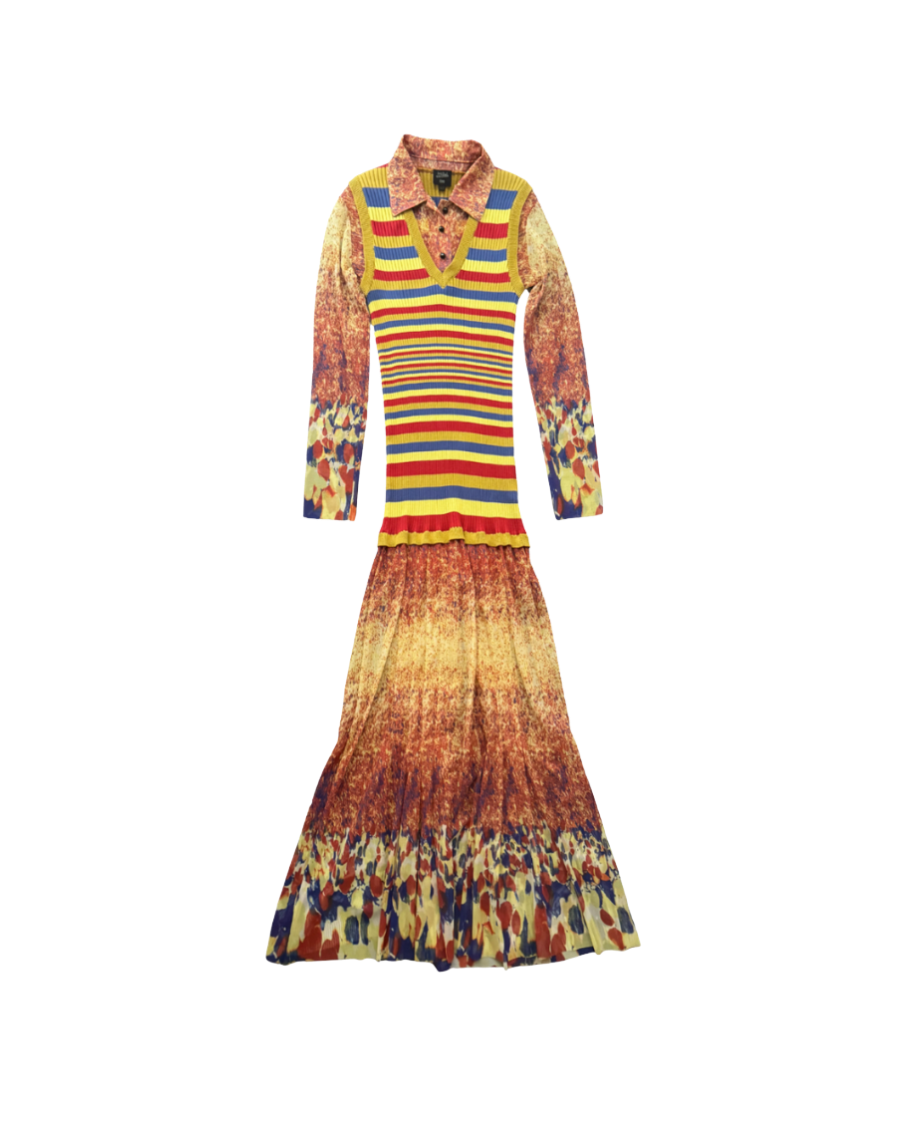 Jean Paul Gaultier Mesh Knit Maxi Dress